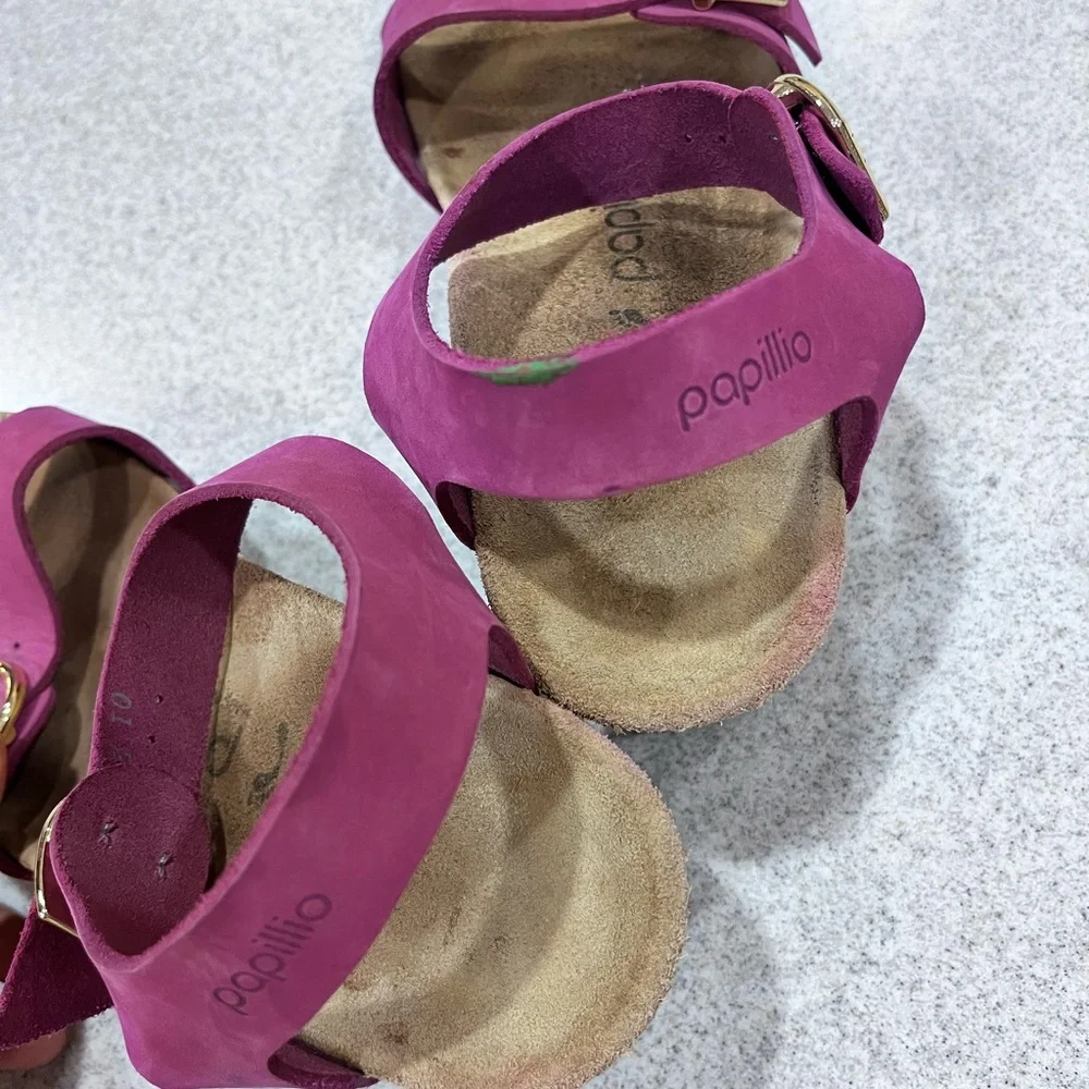 Birkenstock Soley Papillio Sandals Womens 6 or 230 Purple/Pink Wedge Ankle Strap - Picture 6 of 16